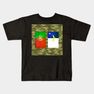 Portuguese Azorean flags Kids T-Shirt